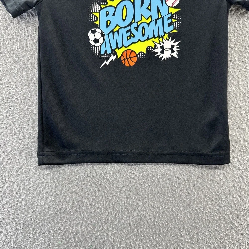 Under Armour T-Shirt Boys Size 2T  Black Short Sleeve Graphic T Shirt Boys 2T